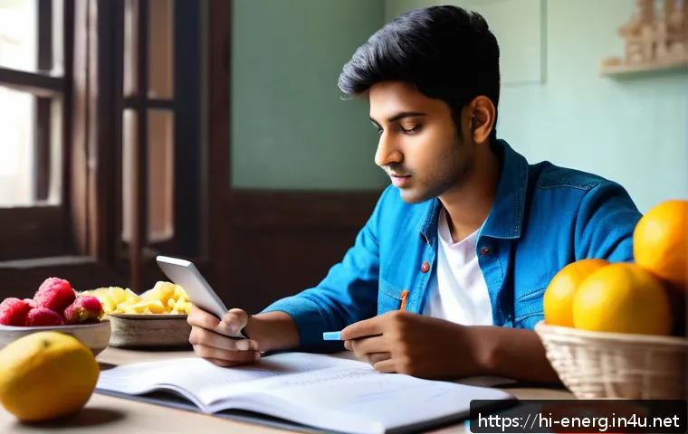 에너지관리 실기 준비 시 시간 관리 방법 - A focused Indian student studying at a tidy desk in a quiet room, wearing casual comfortable clothes...