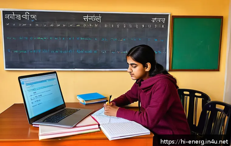 에너지관리 실기시험에서의 필수 체크리스트 - A focused Indian student in a cozy study room, surrounded by neatly organized textbooks on energy ma...